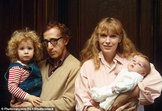 A week later, Allen, who was never charged or prosecuted, filed a lawsuit against the Rosemary's Baby alum, seeking full custody of their sons, Satchel (now Ronan), and adopted children Dylan (pictured left, in 1988) and Moses.