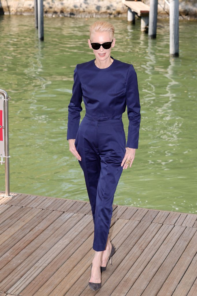 Tilda Swinton is photographed at Palazzo del Casino during the 81st Venice International Film Festival on September 2, 2024 in Venice, Italy. 